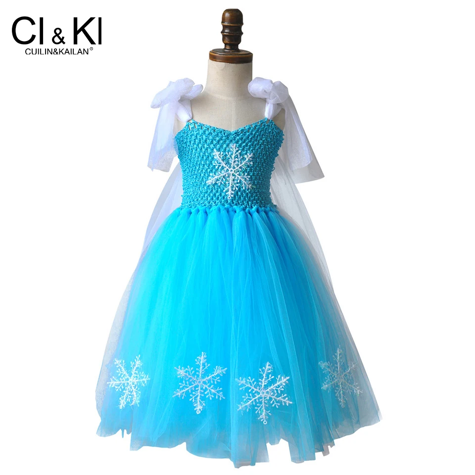 CuilinKailan dress elsa anna Girls Snow White Princess Kids Halloween Party Christmas Cosplay Costume Children troll | Детская одежда и