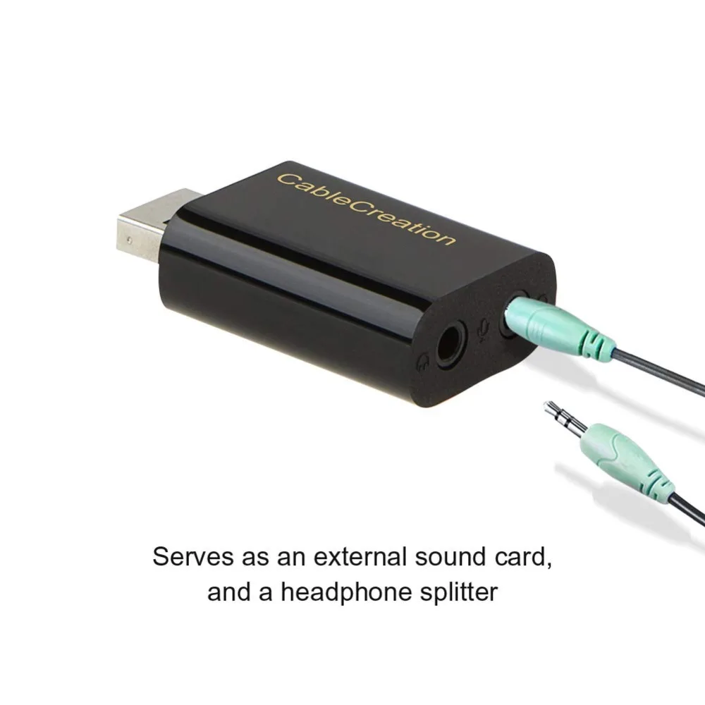 

Переходник USB/аудио, для влюбленных, внешний Переходник USB на 2x3,5 мм, аудиоразъем, разветвитель для Windows,Mac,Linux Extra, Plug and Play,
