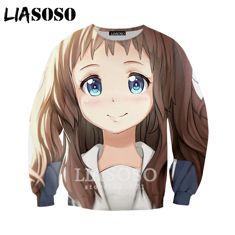 LIASOSO новинка 2019 мужские и женские модные толстовки с 3D принтом аниме Свитшот