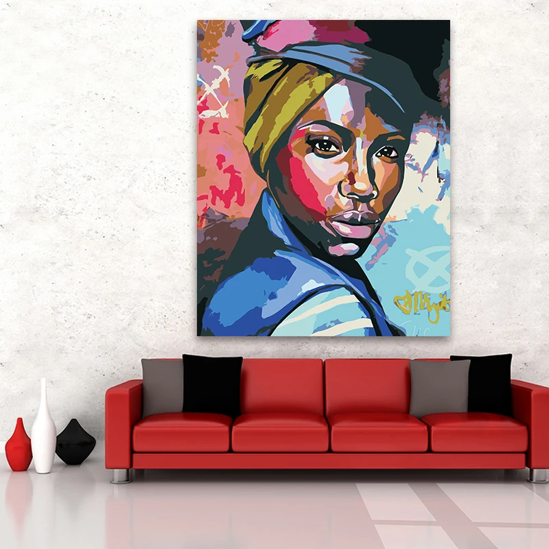 Рисуй по номеру Wall art живописи номерам абстрактный человека имеет женскую