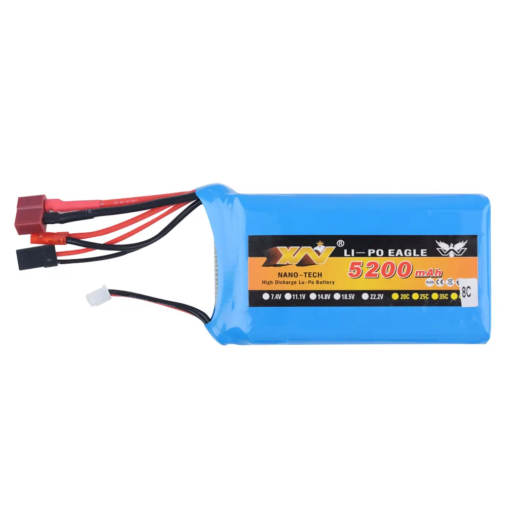 1 pcs 7.4V-5C 5200mAh 8C lithium battery (99mm*54mm*22mm) for 1/5 losi 5ive-T king motor x2 rc car parts | Электроника
