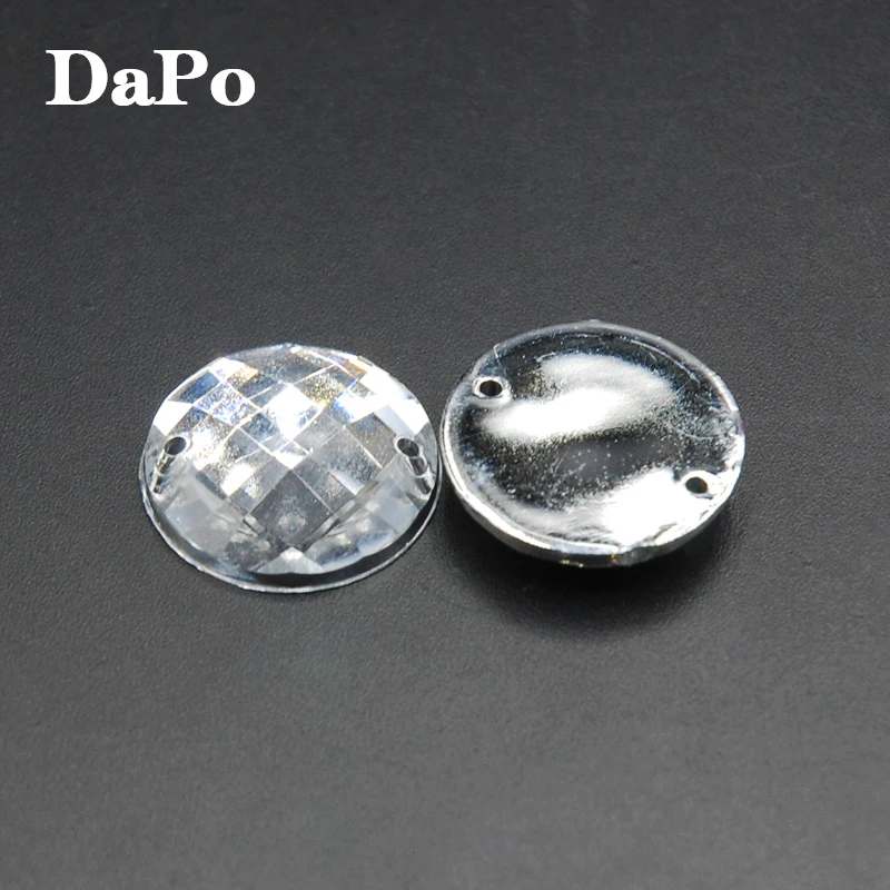 Прозрачные Кристальные акриловые плоские круглые стразы в форме сетки Пришивные