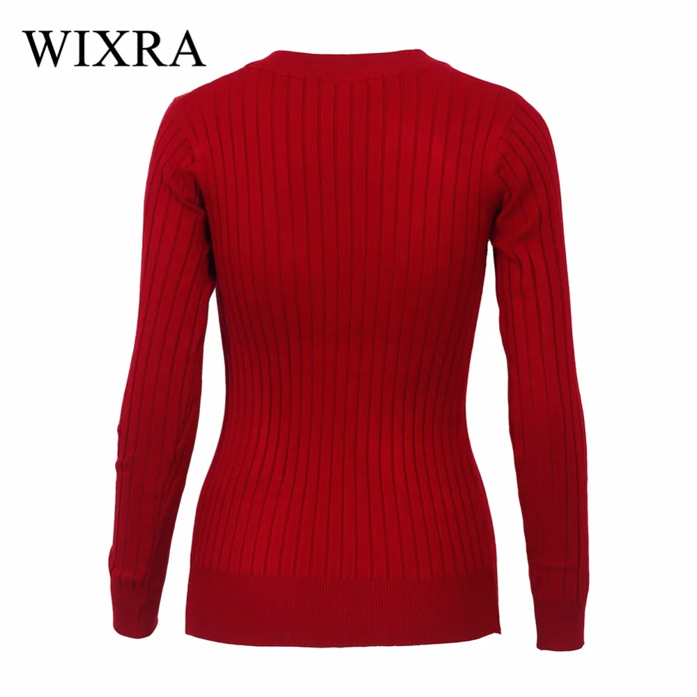 Wixra Warm and Charm 2017 Fashion Women Autumn Winter Knitted Sweaters Slim Comfortable Turtleneck Long Sleeve Striped Pullover | Женская