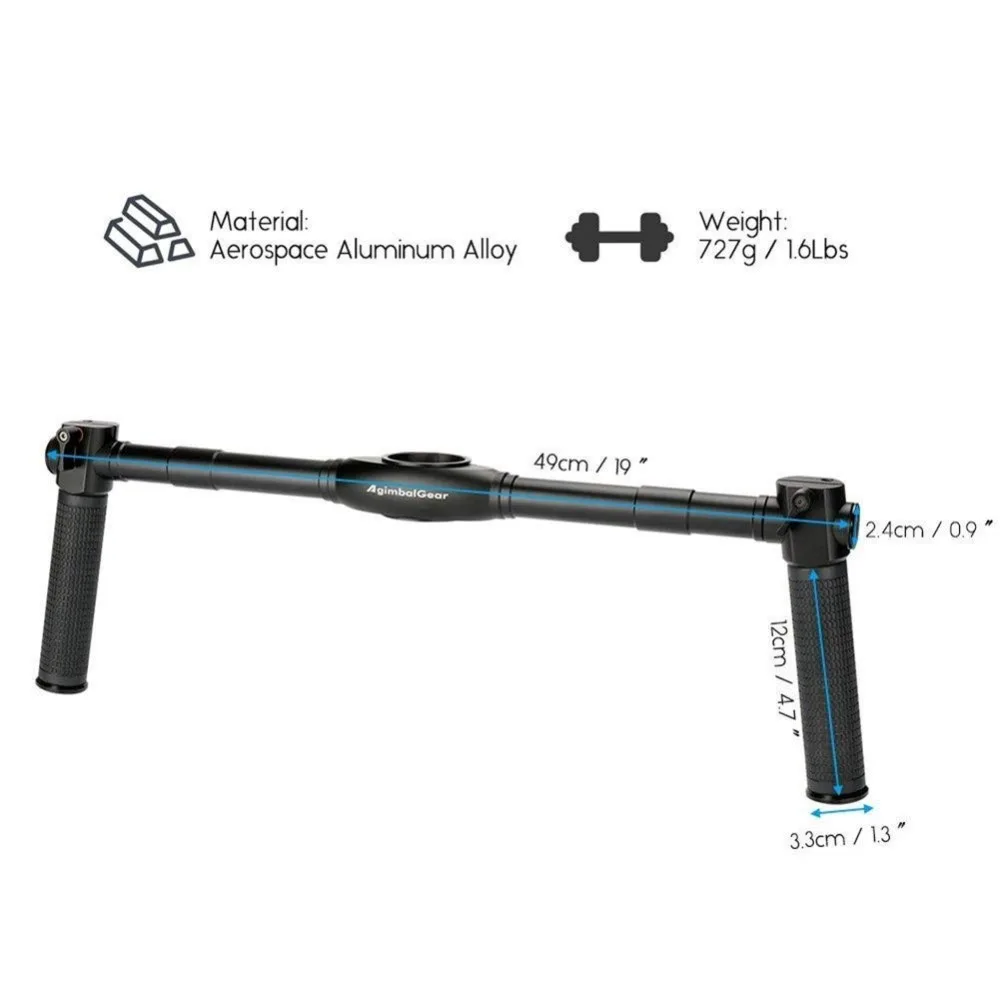 AGimbalGear DH02 двойной ручка для Zhiyun кран 2 ручной Gimbal стабилизатор|Аксессуары систем