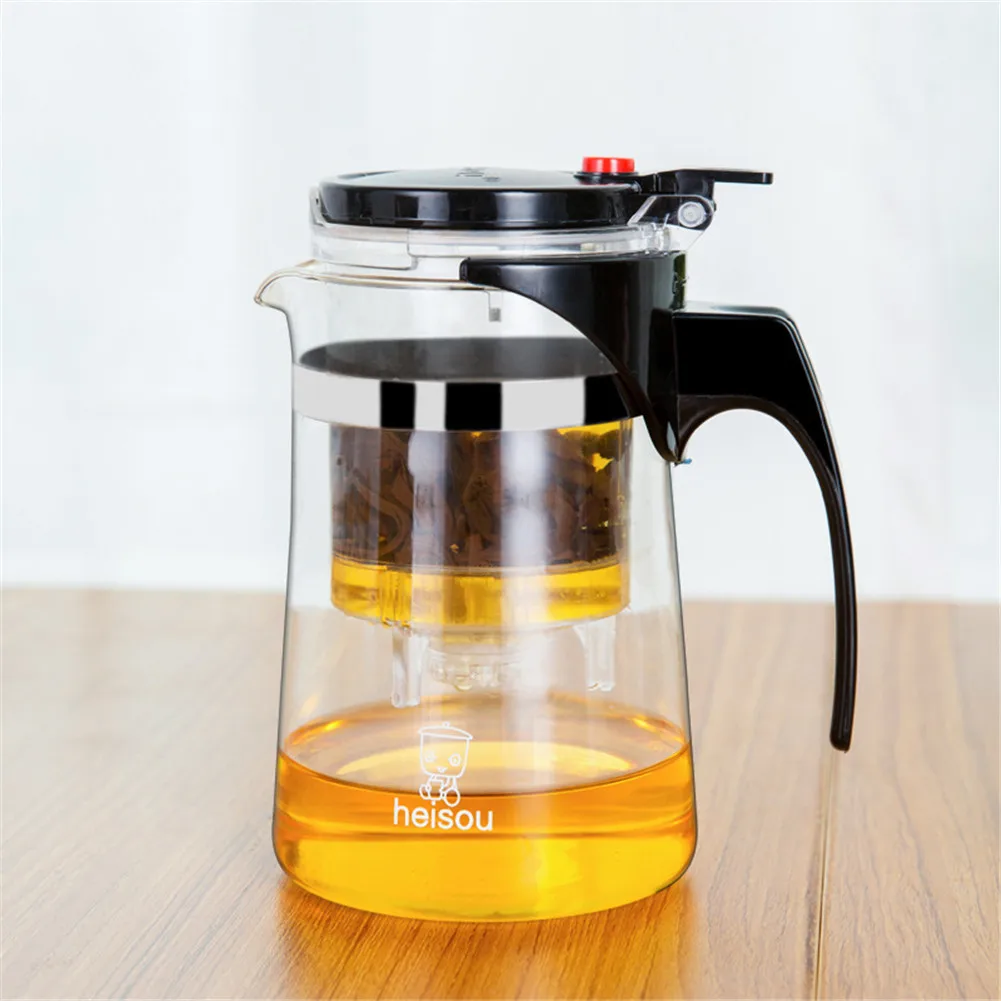 Термостойкий стеклянный чайник съемный фильтр вкладыш кунг фу чайный горшок