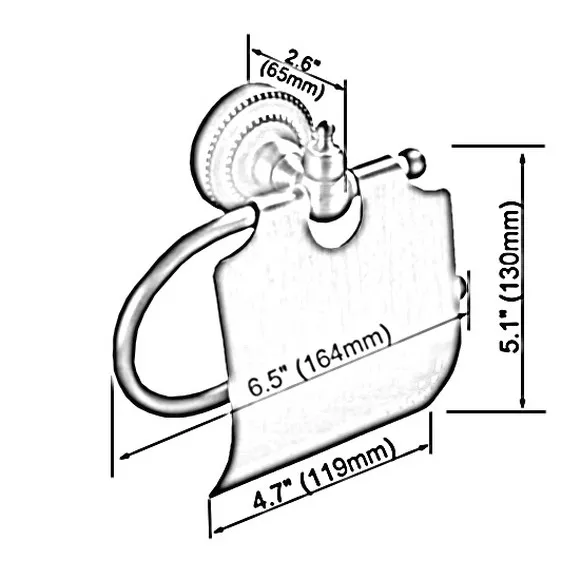 Винтажный Ретро античный латунный настенный держатель туалетной бумаги для