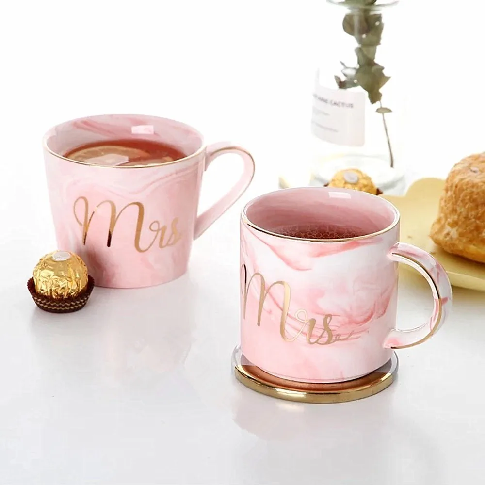 Мраморная керамическая кружка дорожная кофейная чашки для молока и чая