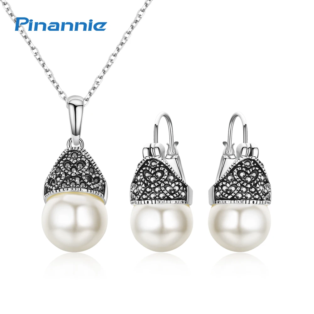 Модный бренд Italina! Винтажное жемчужное ожерелье и серьги цвета подлинного