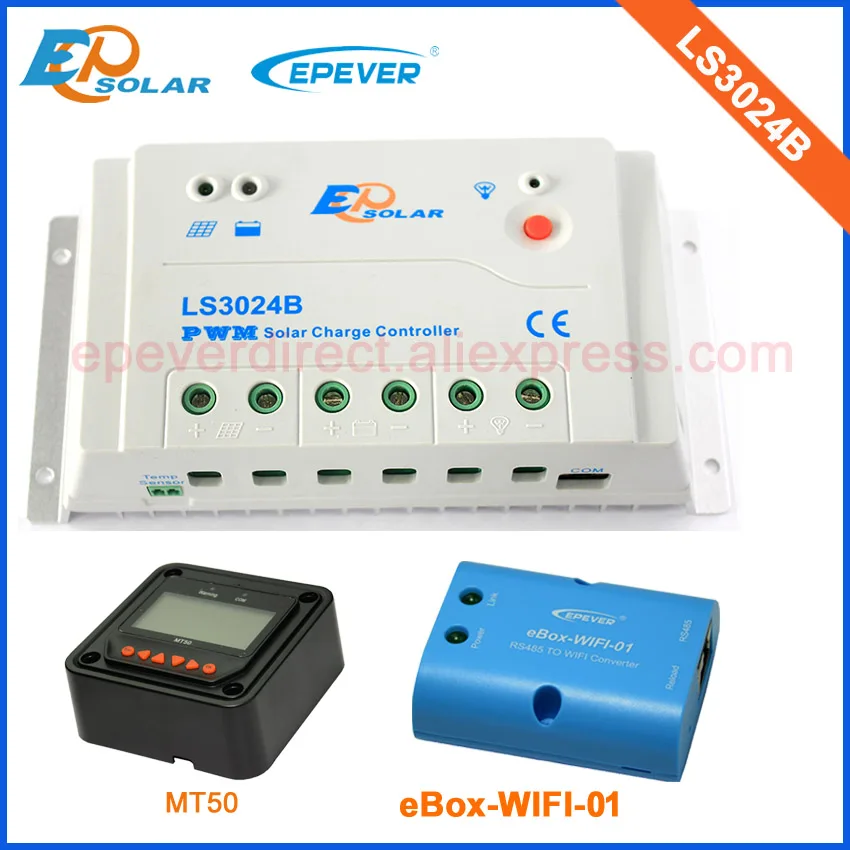 30A 30amp ШИМ Контроллер заряда Добавить Wi Fi коробка функция LS3024B с MT50 дистанционного