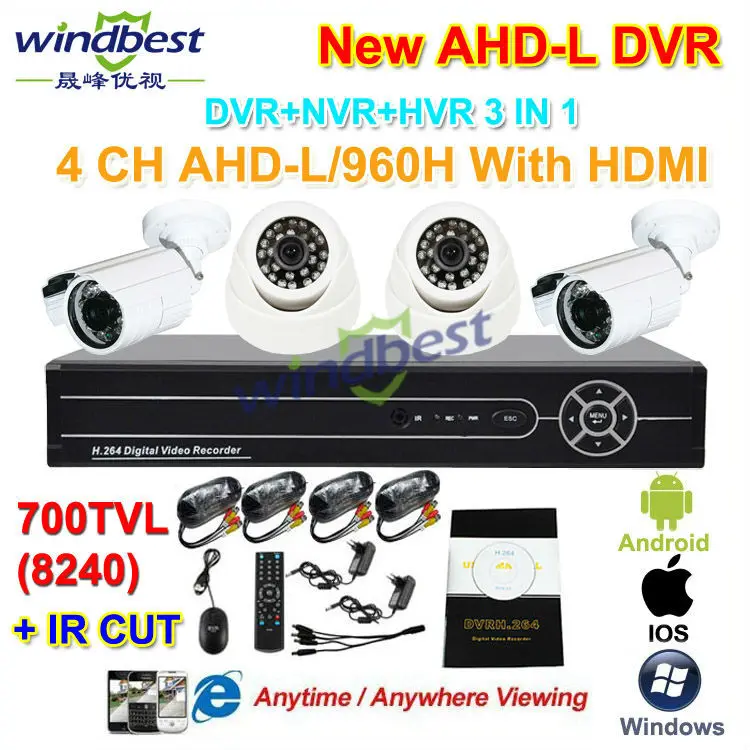 4CH 960 H AHD L HDMI Сетевой ВИДЕОРЕГИСТРАТОР CCTV Камеры Видеонаблюдения комплект Системы