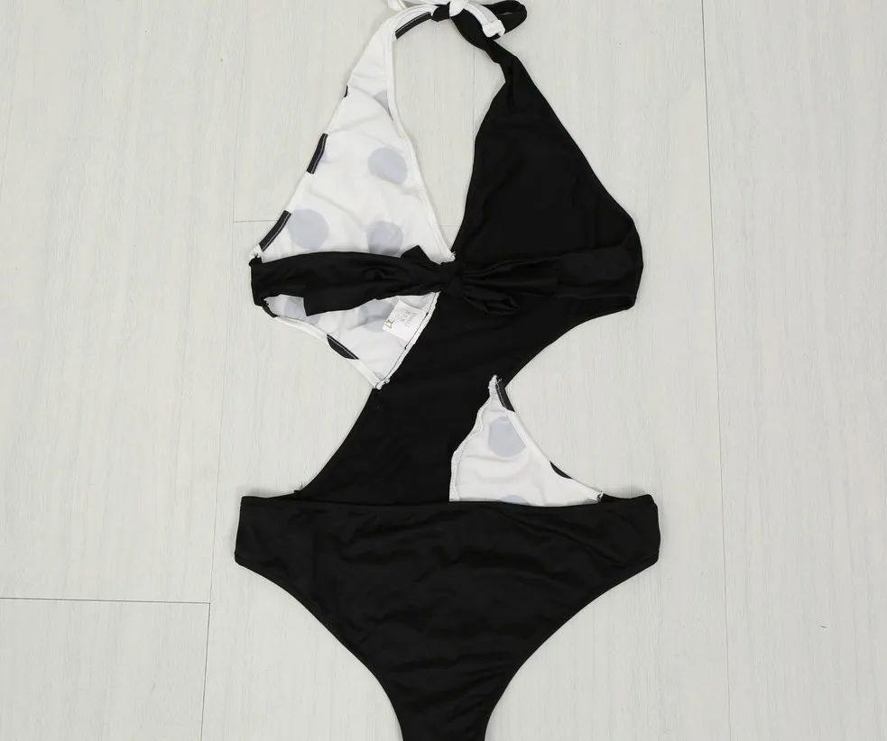 Europe and America Wave point sexy bikini in one-piece Triangle conjoined swimming suit | Спорт и развлечения