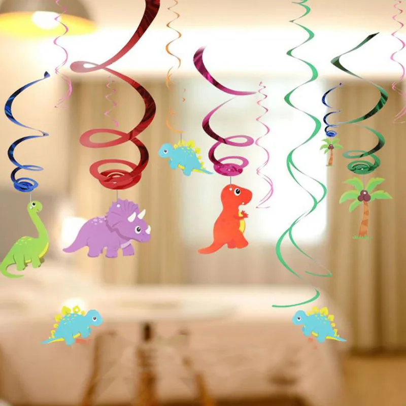 1 комплект украшение из ПВХ для динозавра на день рождения завитки фольги