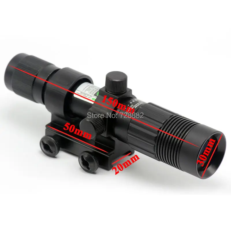 Тактический лазерный прицел в зеленую точку 532 нм регулируемое крепление Вивера