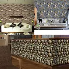 Новый дизайн 3D настенная бумага кирпич камень креативные винтажные деревенские эффекты самоклеящиеся настенные наклейки домашний декор