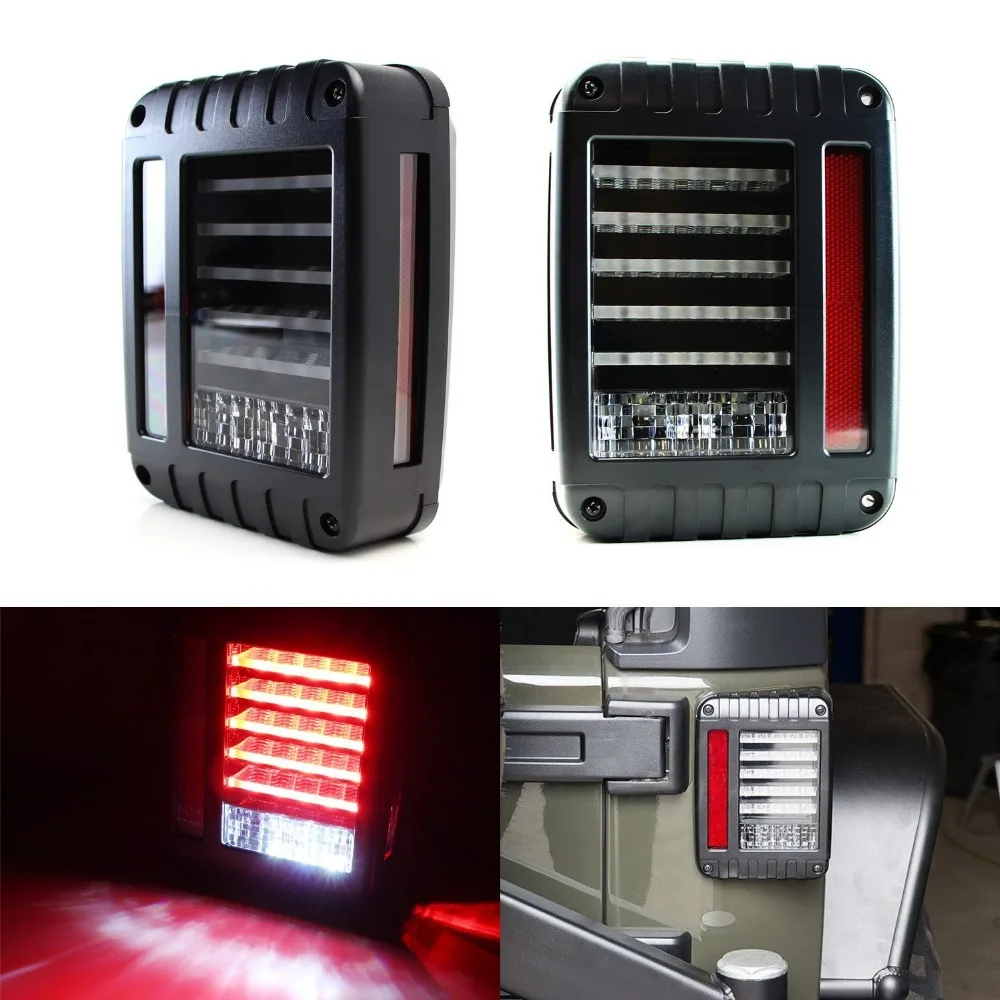 Полностью светодиодный ные задние фонари 2007 2016 для Jeep Wrangler JK Rubicon и т. Д.|led tail light|tail