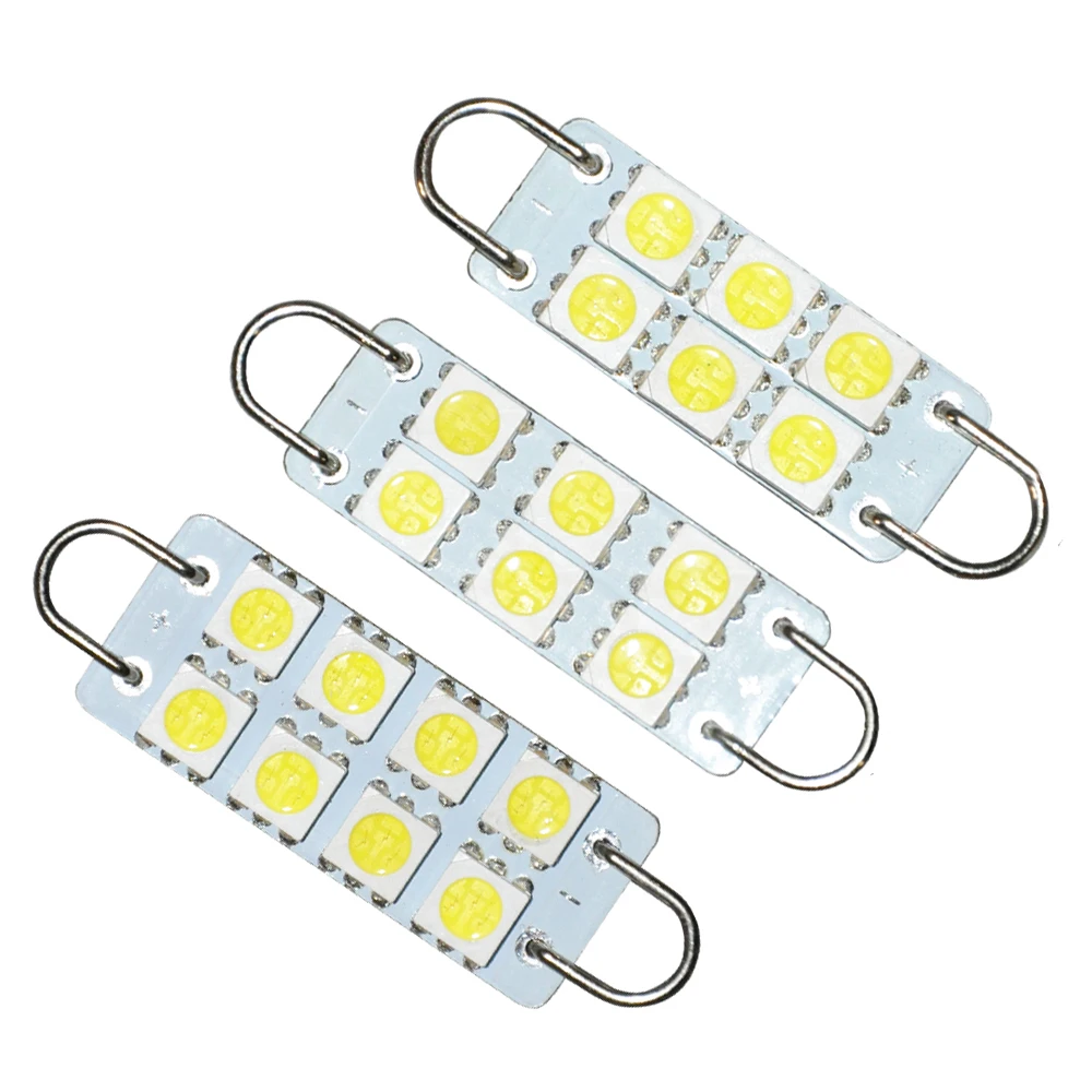 10 шт. гирлянда купол 6SMD 5050 39 мм/42 мм Светодиодная лампа для чтения автомобиля