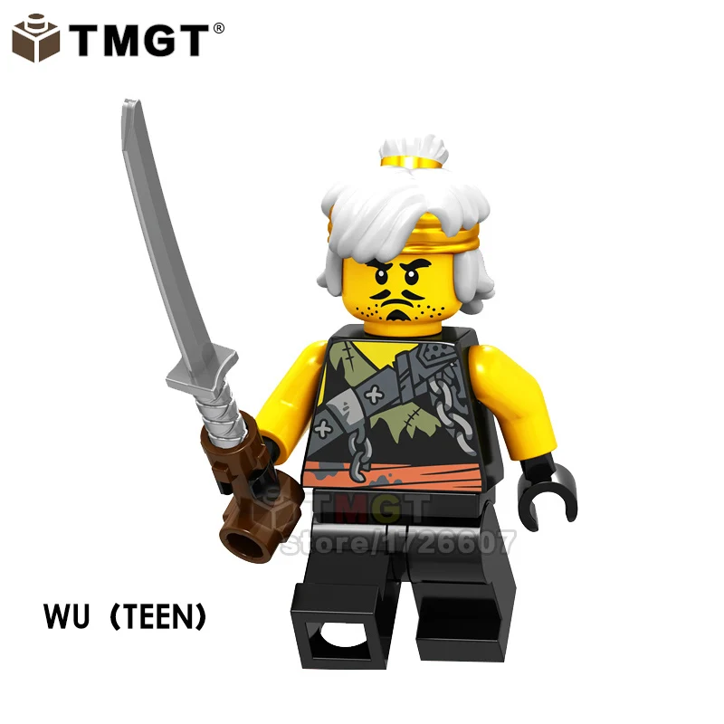 Коричневый Один фильм Nya Jay Zane и Kai Wu Lord Garmadon Snike с оружием строительные блоки игрушки для детей - Цвет: Коричневый