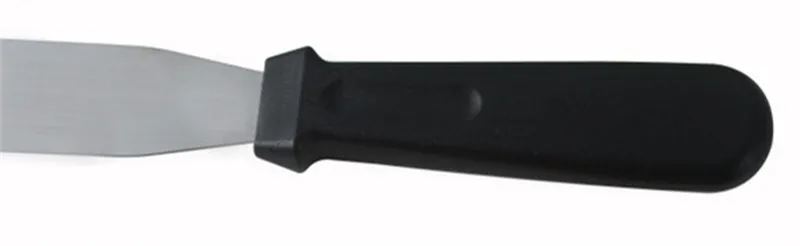 Шпатель для глазировки из нержавеющей стали прямая пластиковая ручка 6 8 и 10