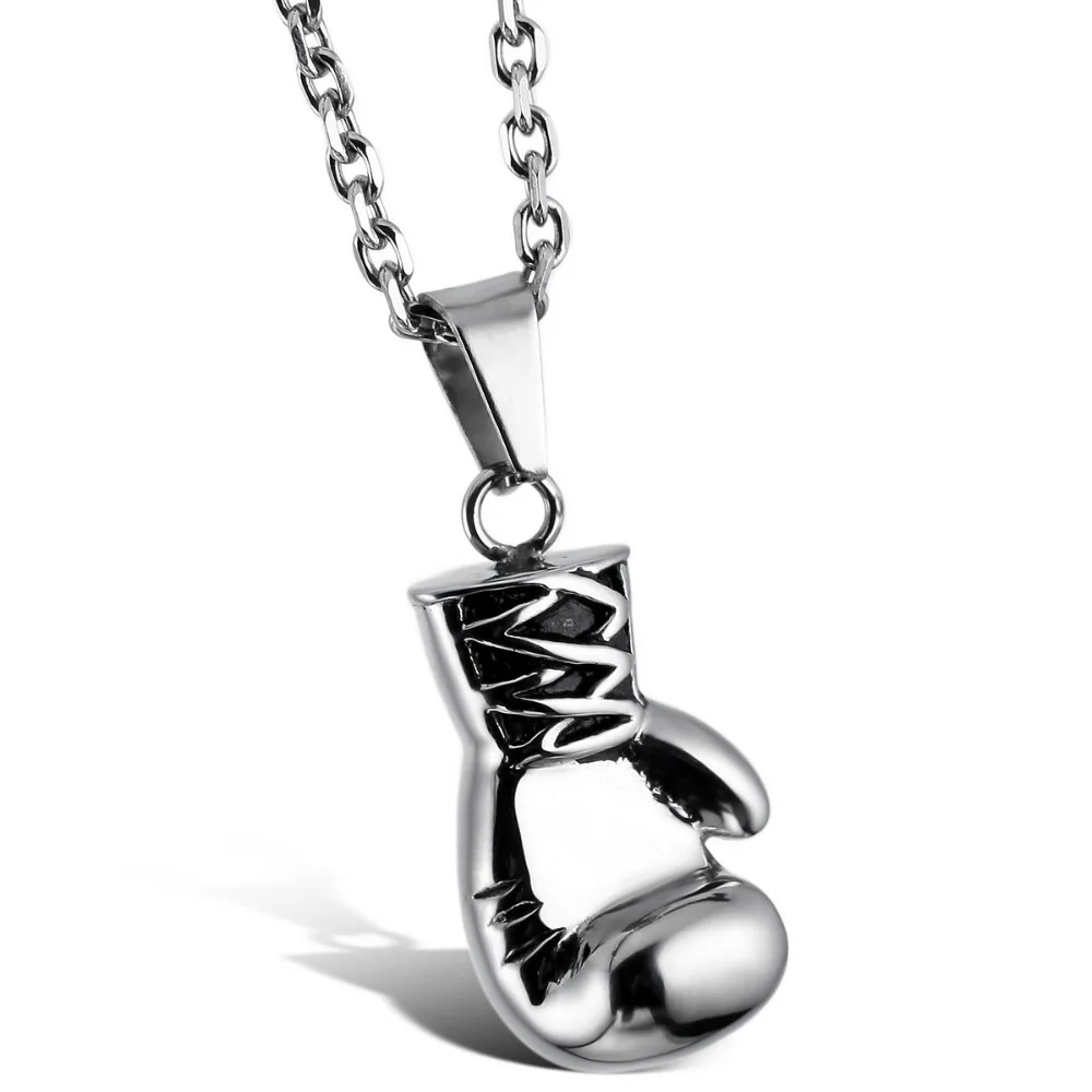 Мужские байкерские боксерские перчатки из нержавеющей стали с цепочкой 23 дюйма