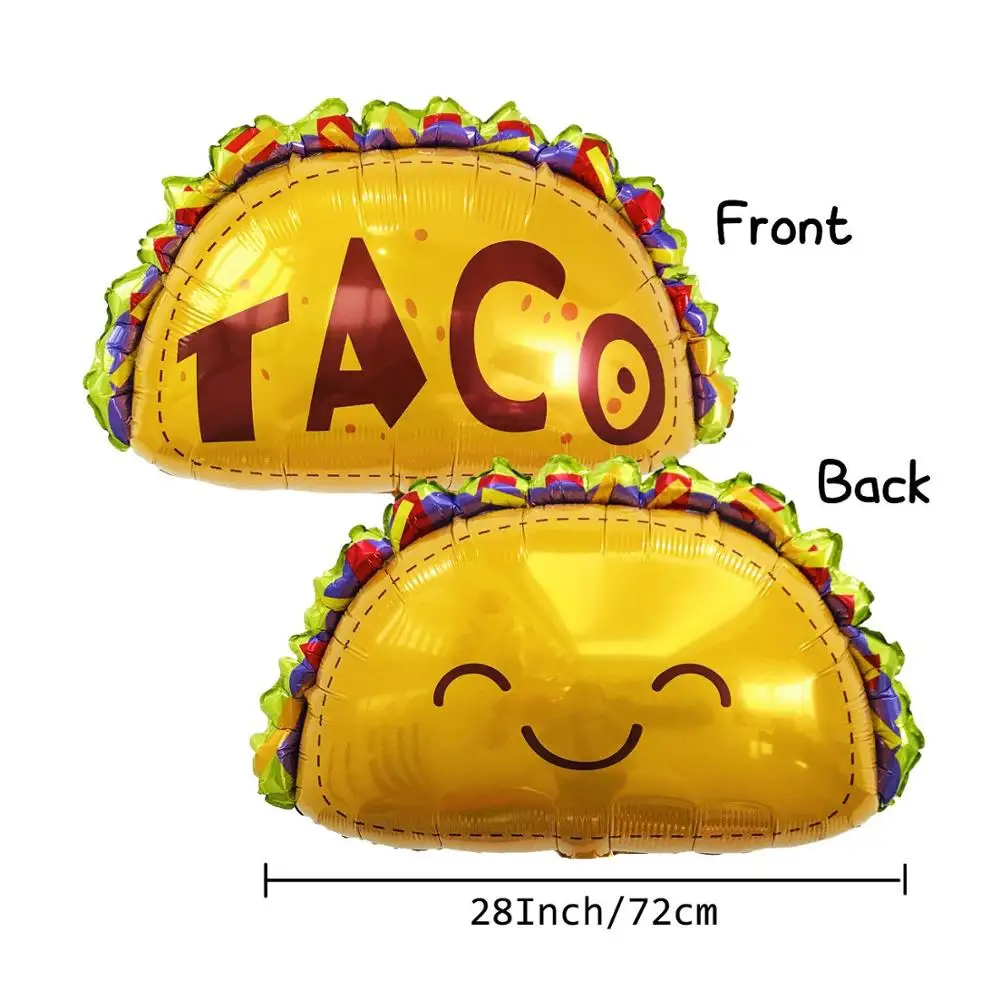 16 шт./лот Taco Bout Детские золотые фольгированные l воздушные шары для мексиканской
