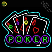 poker ace lucky neon sign neon bulbs sign love glass tube handcraft neon light signs advertise cool vintage lamps dropshipping