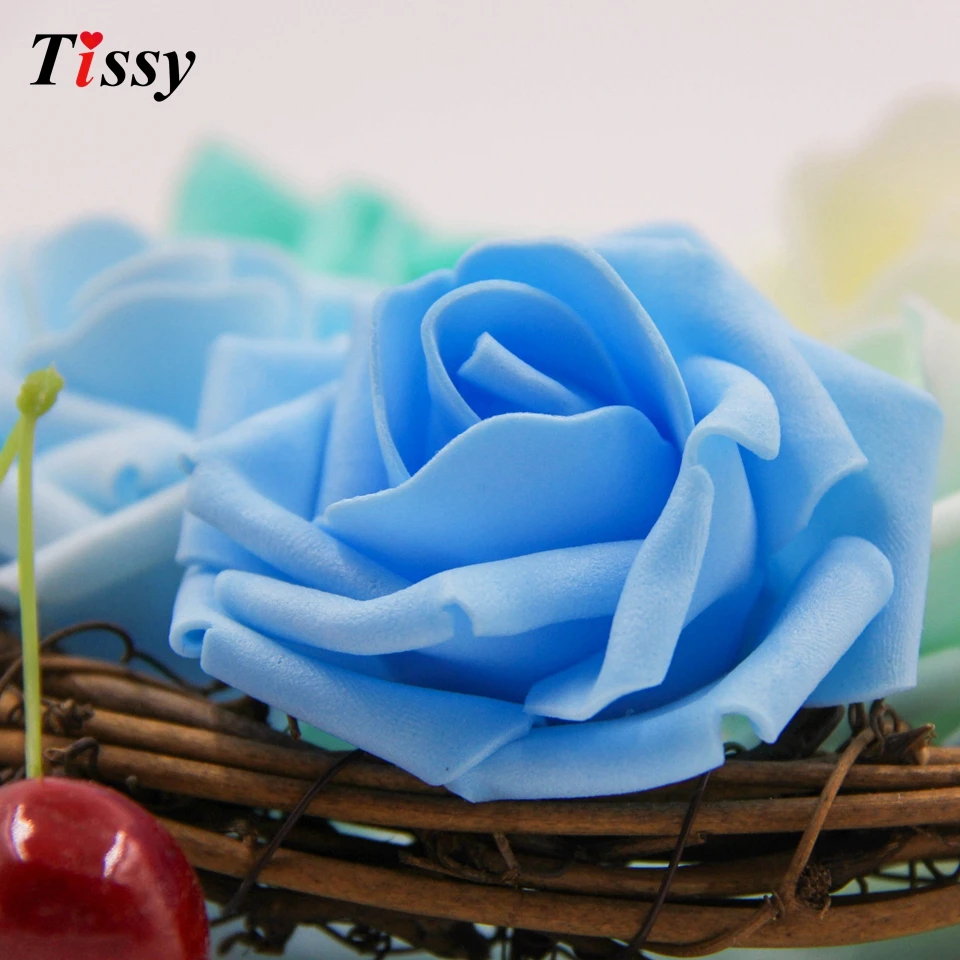 100 шт. искусственных роз пены для дома и Свадебные украшения цветочных головок