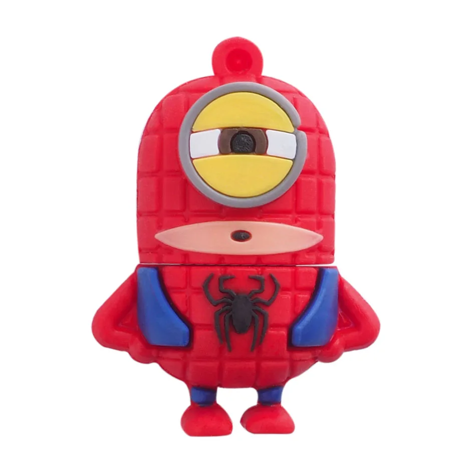 Мультфильм Миньон USB флэш-накопитель Человек-паук/Супермен Супер Герой