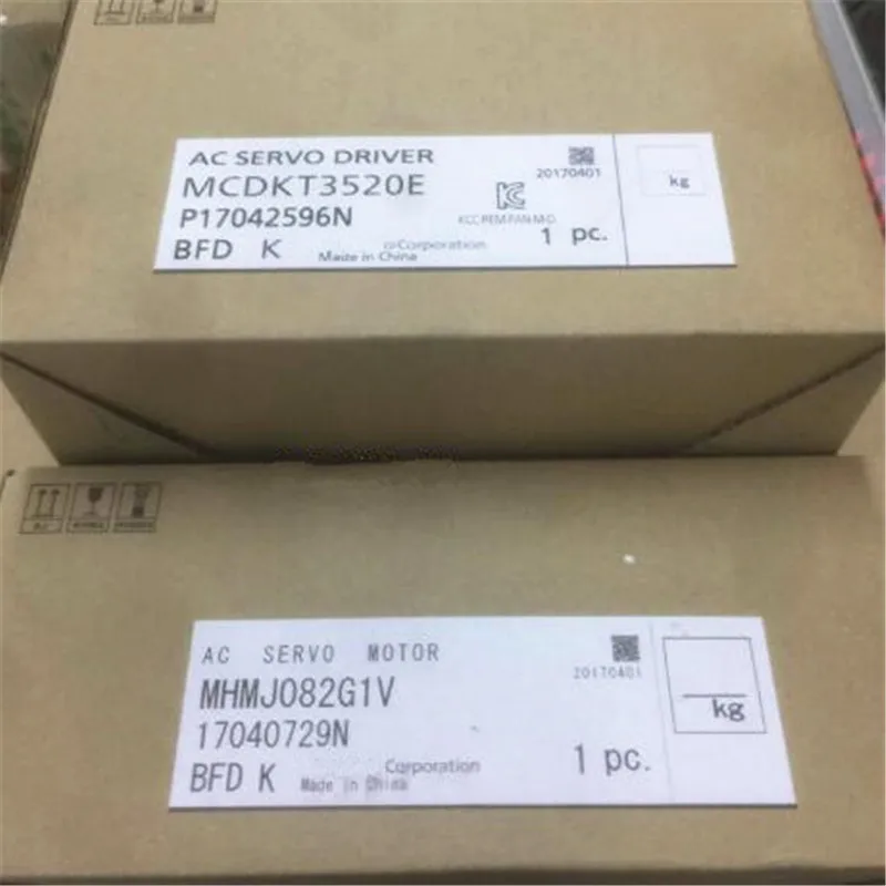 

BRAND NEW ORIGINAL AC SERVO MOTOR MHMJ082G1V + MCDKT3520E SERVO DRIVER
