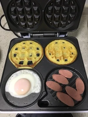 Multi-Functional Waffle Maker Three-in-one breakfast Machine Four-Hole Muffin Egg Frying Pan Pancake SW-289HW | Бытовая техника