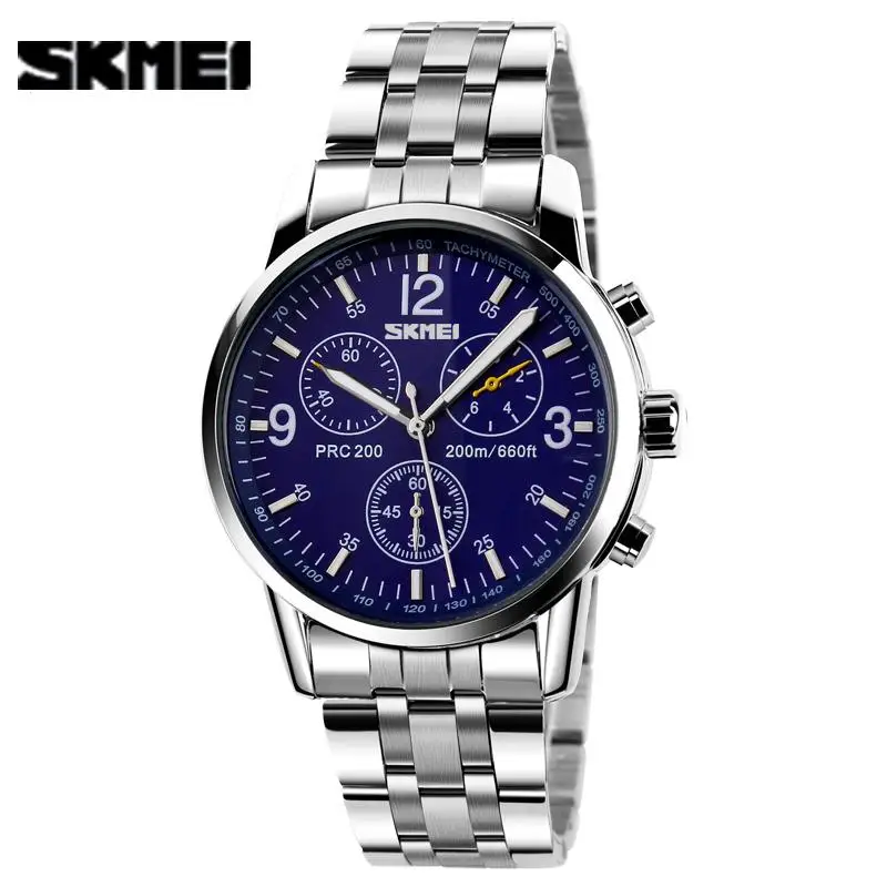 

2016 Men's Business Watches Full Stainless Steel Sport Quartz Watch Fashion Casual Luminous Waterproof Wristwatch SKMEI