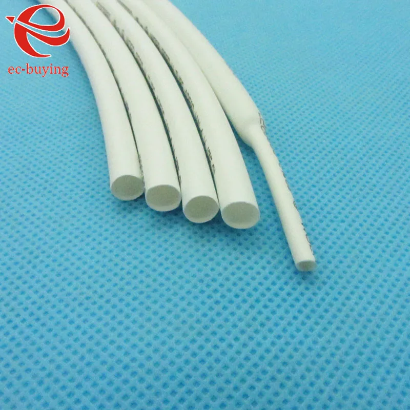 Термоусадочная трубка белая термоусадочная диаметром 6 мм элемент материала 1