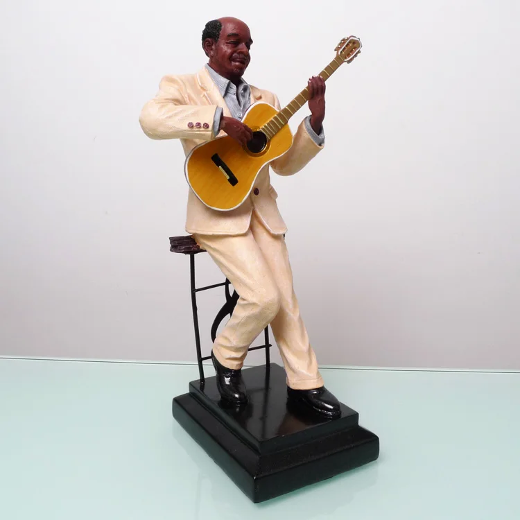 Джазовки из смолы гитариста Портрет фигурка с музыкальным символом искусство