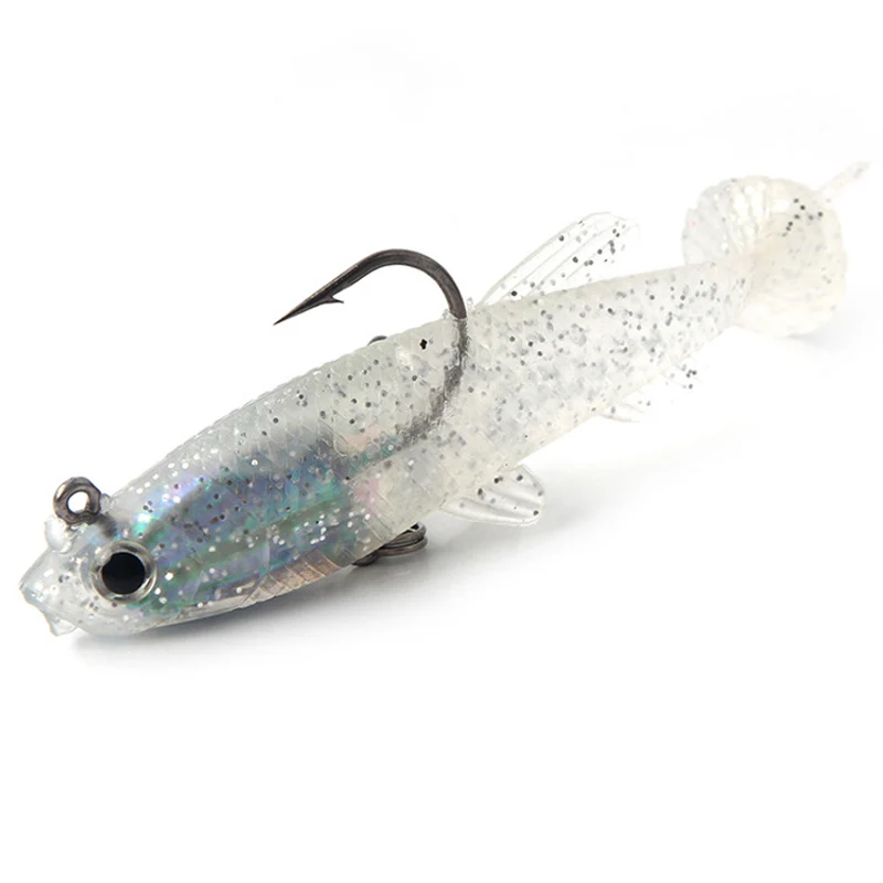 

Fashion t tail 8-9cm 14g bionic bait bait isca artificial pesca double hook bag lead road silicone bait 30