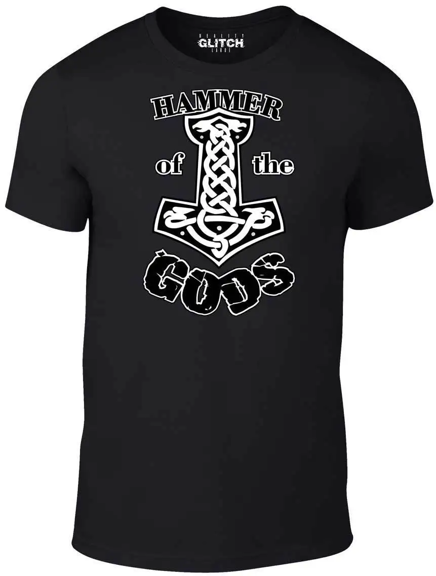 Мужская футболка Hammer of the Gods забавная с викингом история Тора модные крутые Топы