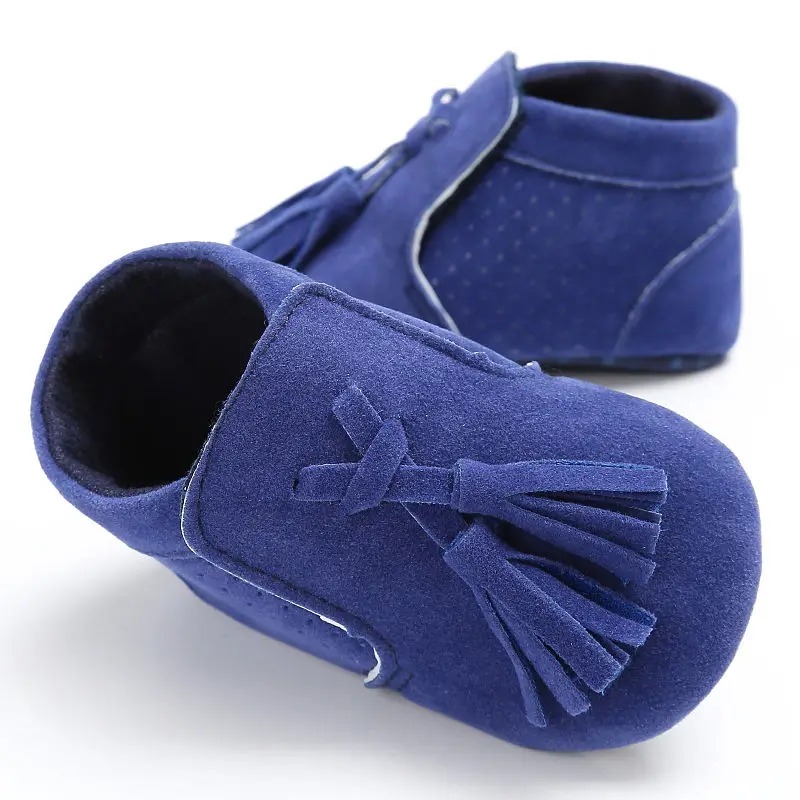 Новый стиль искусственная замша одноцветная кожа для новорожденных маленьких