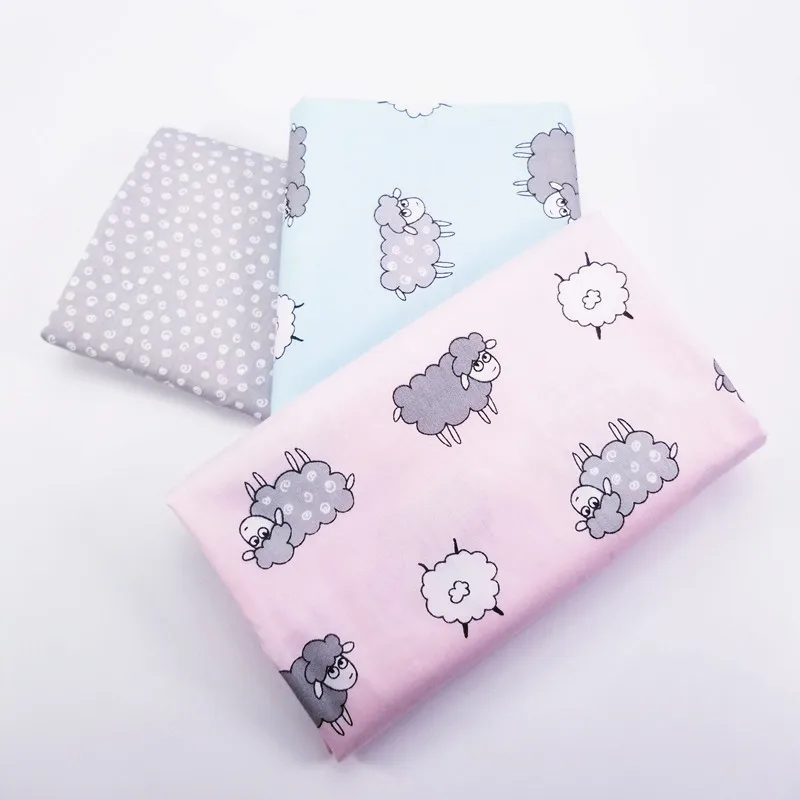 

Cotton Twill Fabric Sheep Print Woven Patchwork Textile Cloth Hand-Sewn Quilting Baby & Child Clothing Cotton Fabric Material
