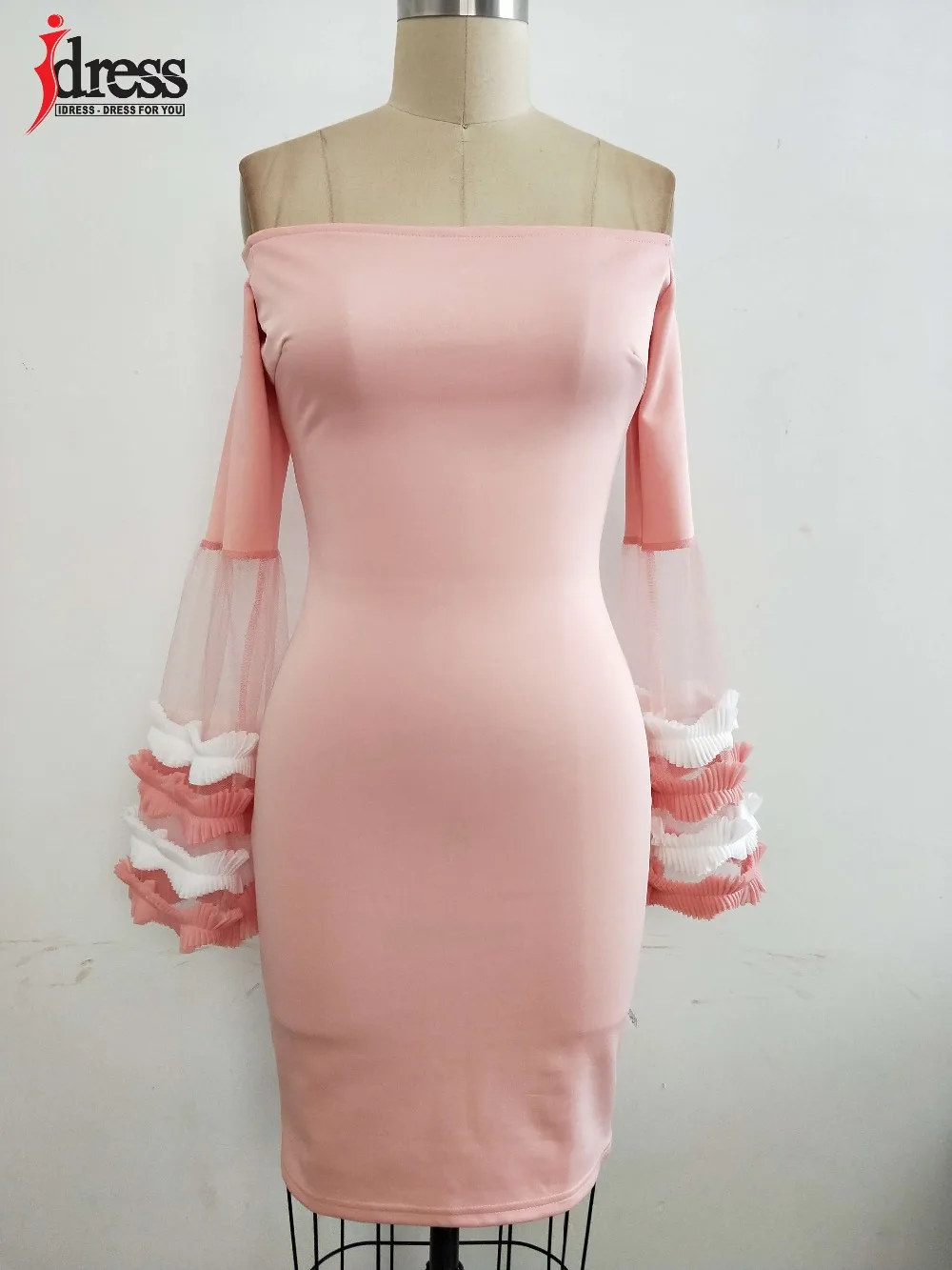 IDress 2018 одежда сексуальные черные/розовые Осенние вечерние элегантные женские с