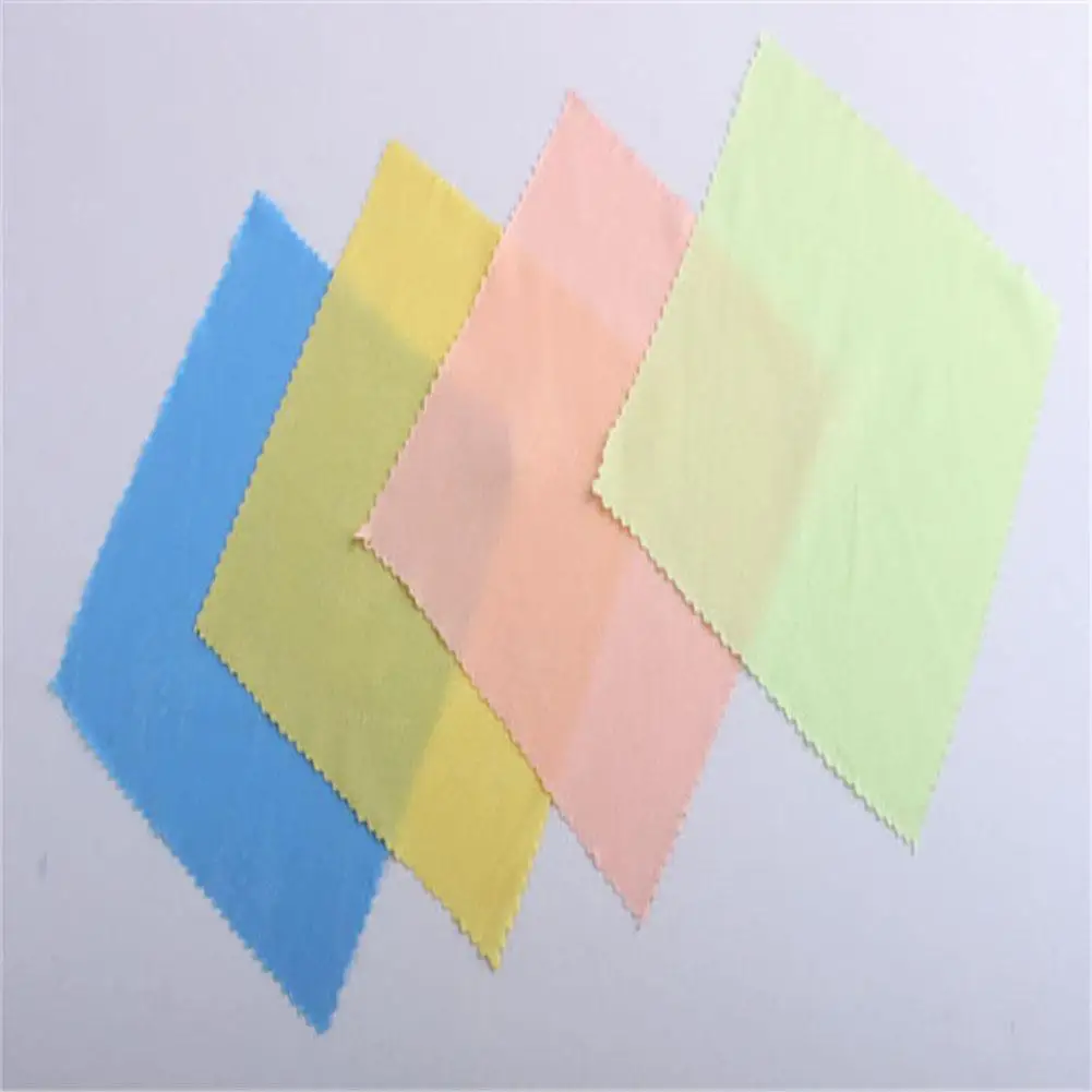 Новинка 10 шт. высокое качество цветная ткань для очистки линз микрофибра одежда