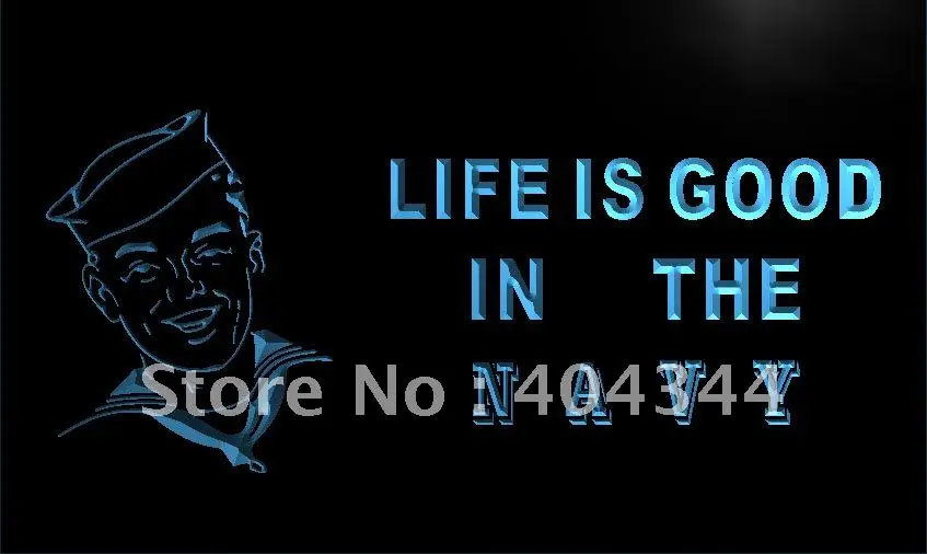 

LK393- Navy Life is Good US Decor Bar LED Neon Light Sign