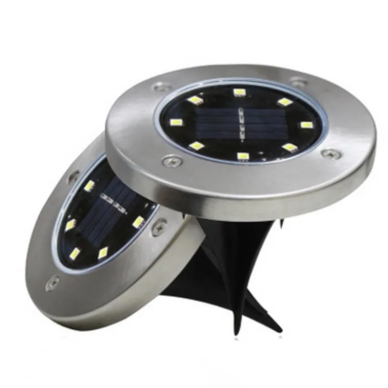 8 LED/4 LED на солнечных батареях наземные светильники похороненное охранное