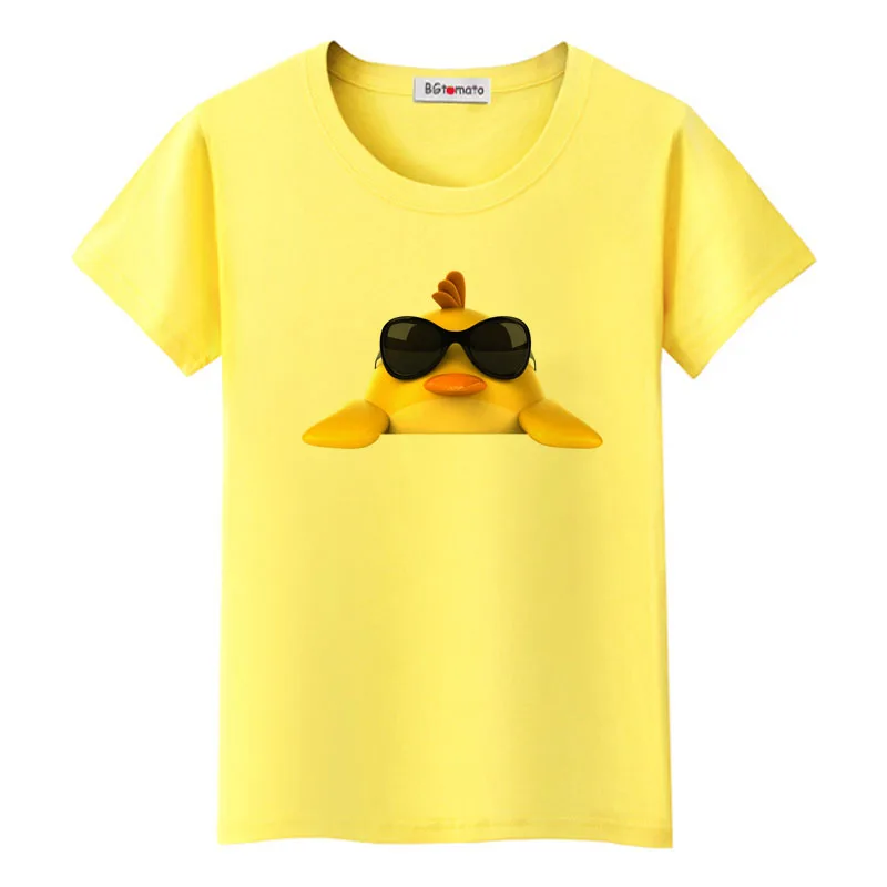 Новый стиль милая футболка с рисунком цыпленка забавные летние рубашки 3D топы в