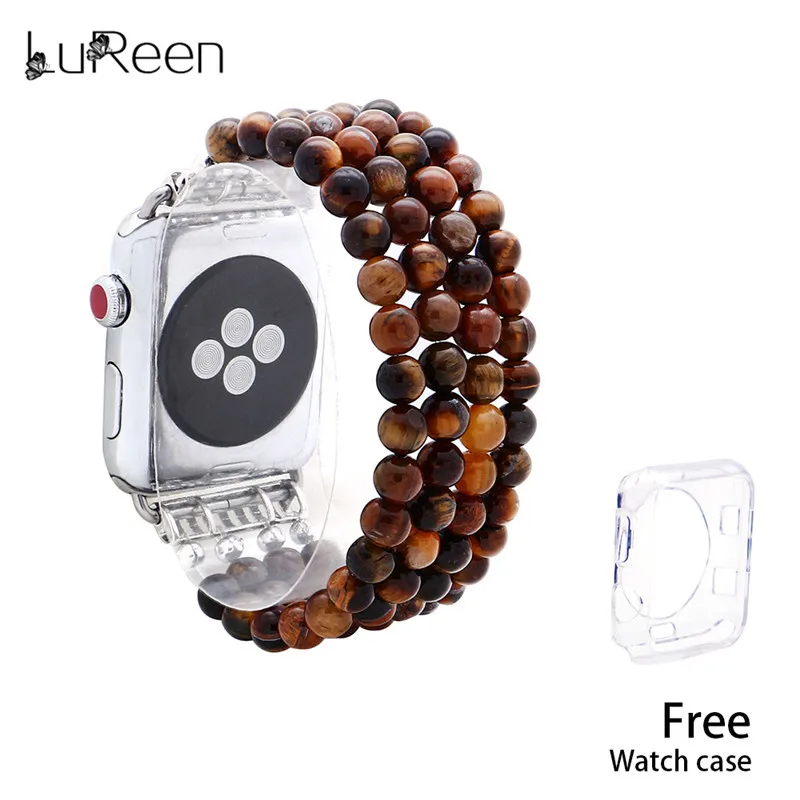 LuReen эластичный ремешок для часов для apple Watch band 44/40 мм наручных часов iwatch, ремешок 38/42 мм браслет, ремешок для наручных часов apple watch 5 4 3 2 1