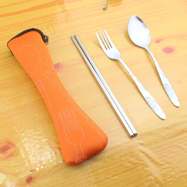 Портативная походная вилка для пикника 1 набор ложка палочки еды посуда с сумкой