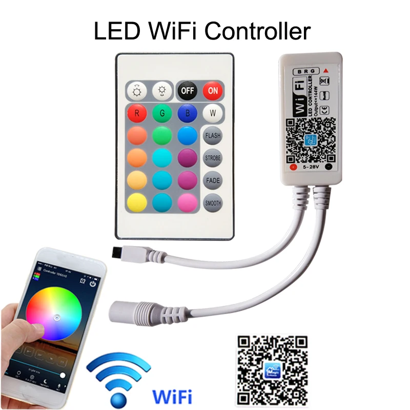 Wi Fi светодиодные ленты SMD 5050 waterproof DC 12 В в светодио дный RGB гибкие лента Диодная