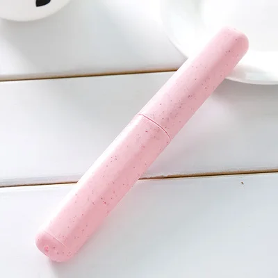 pink Аксессуары зубная щетка для путешествий, крышка для трубки, крышка, модная Пластиковая Ручка Чемодана для багажа, переносная упаковка, Органайзер - Цвет: pink
