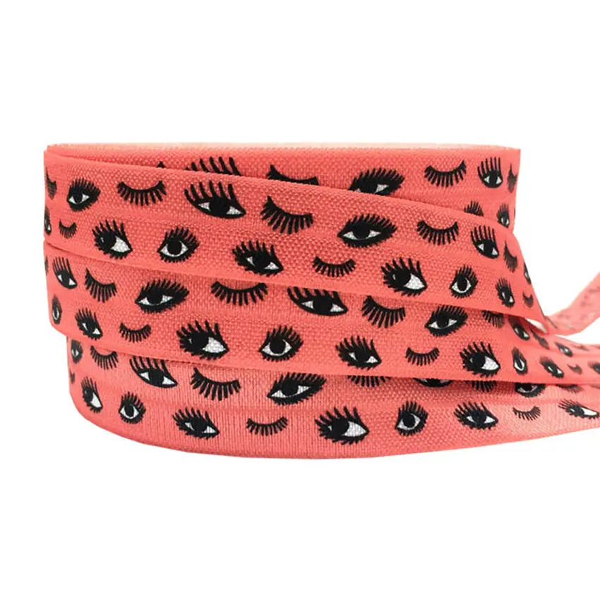 Эластичная лента для волос с принтом ресниц 11 цветов 10 ярдов 40 шт. | Дом и сад