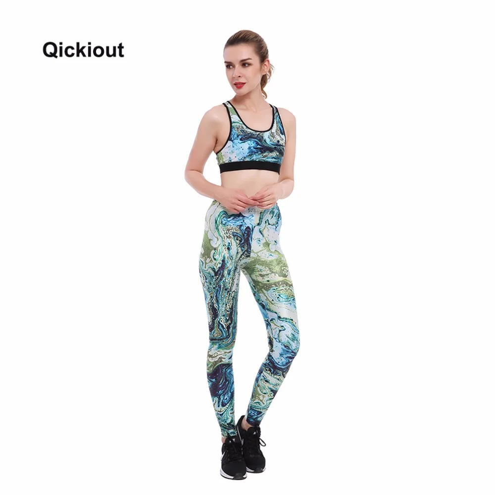 Женский спортивный костюм Qickitout топ на бретельках леггинсы 2 шт.|pants set|set fashionwomen piece