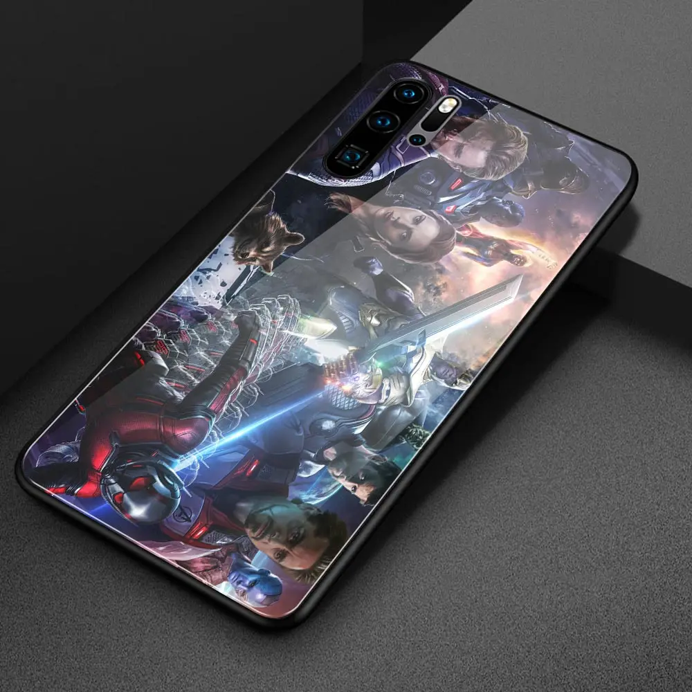 Для Huawei P20 pro Чехол стеклянная задняя крышка P9 plus чехол Marvel Super hero Мстители для P10 Plus