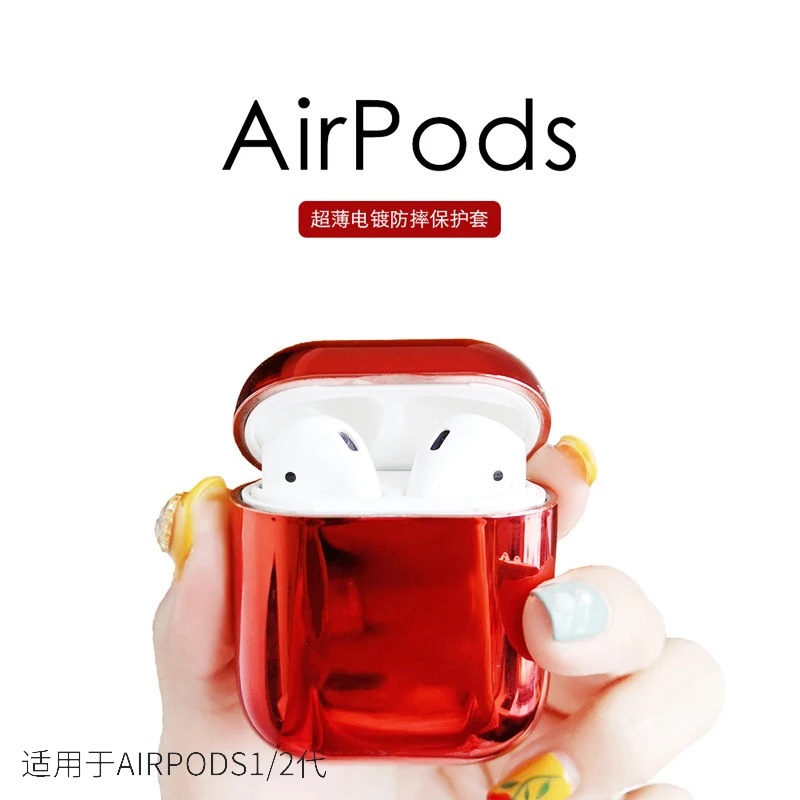 С гальваническим покрытием жесткий корпус благородный для apple airpods 1/2