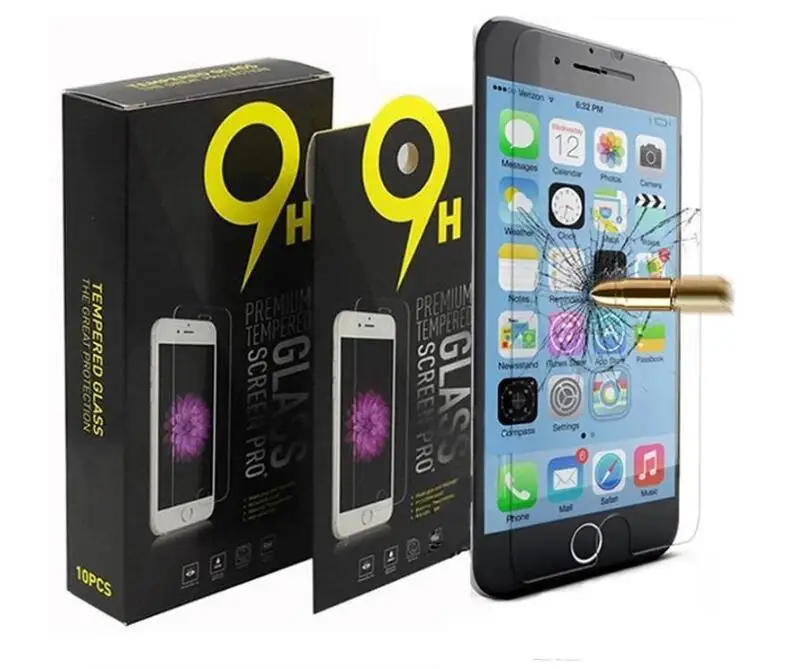 200 шт./лот защитное закаленное стекло для iphone 6 7 5 s se 6s 8 plus XS max XR x защита экрана в